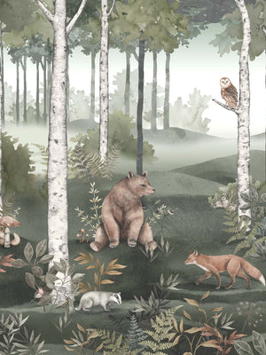 Papel Tapiz Wild Forest Mural - Tienda Interni