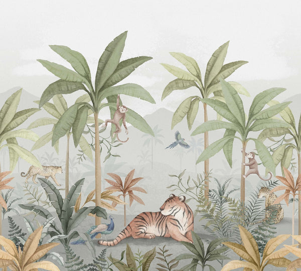 Papel Tapiz Wild Jungle Mural - Tienda Interni