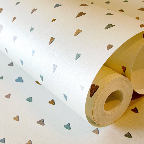 Papel Tapiz Colored Hearts - Tienda Interni