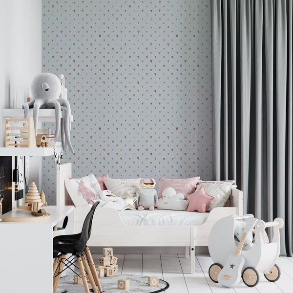 Papel Tapiz Colored Hearts - Tienda Interni