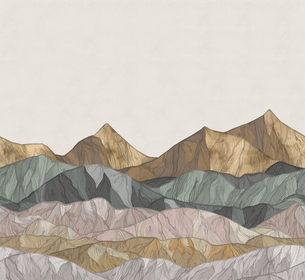 Papel Tapiz Coloured Mountain - Tienda Interni