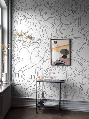 Papel Tapiz Line Art - Tienda Interni