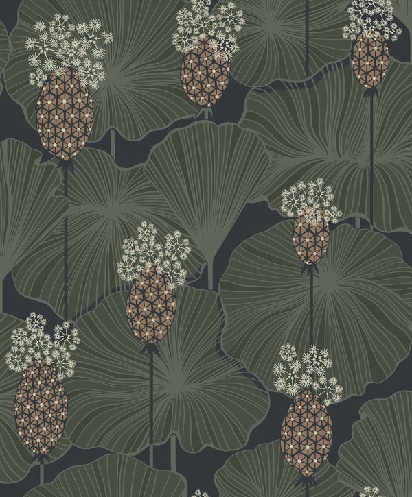Papel Tapiz Umbrella Leaves - Tienda Interni