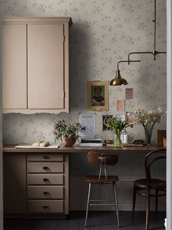 Papel Tapiz Vintage Rose - Tienda Interni