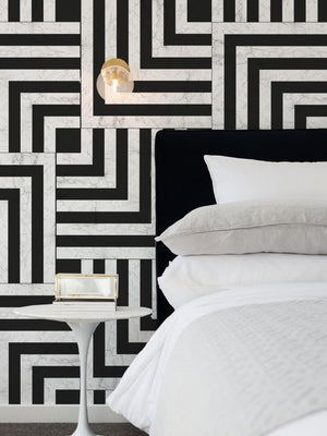 Papel Tapiz Art Deco - Marble Tiles - Tienda Interni