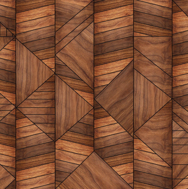 Papel Tapiz Art Deco - Wood Geo - Tienda Interni