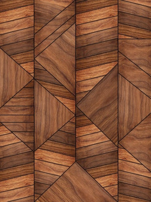 Papel Tapiz Art Deco - Wood Geo - Tienda Interni