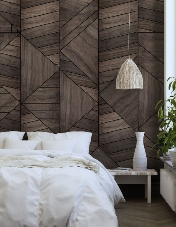 Papel Tapiz Art Deco - Wood Geo - Tienda Interni